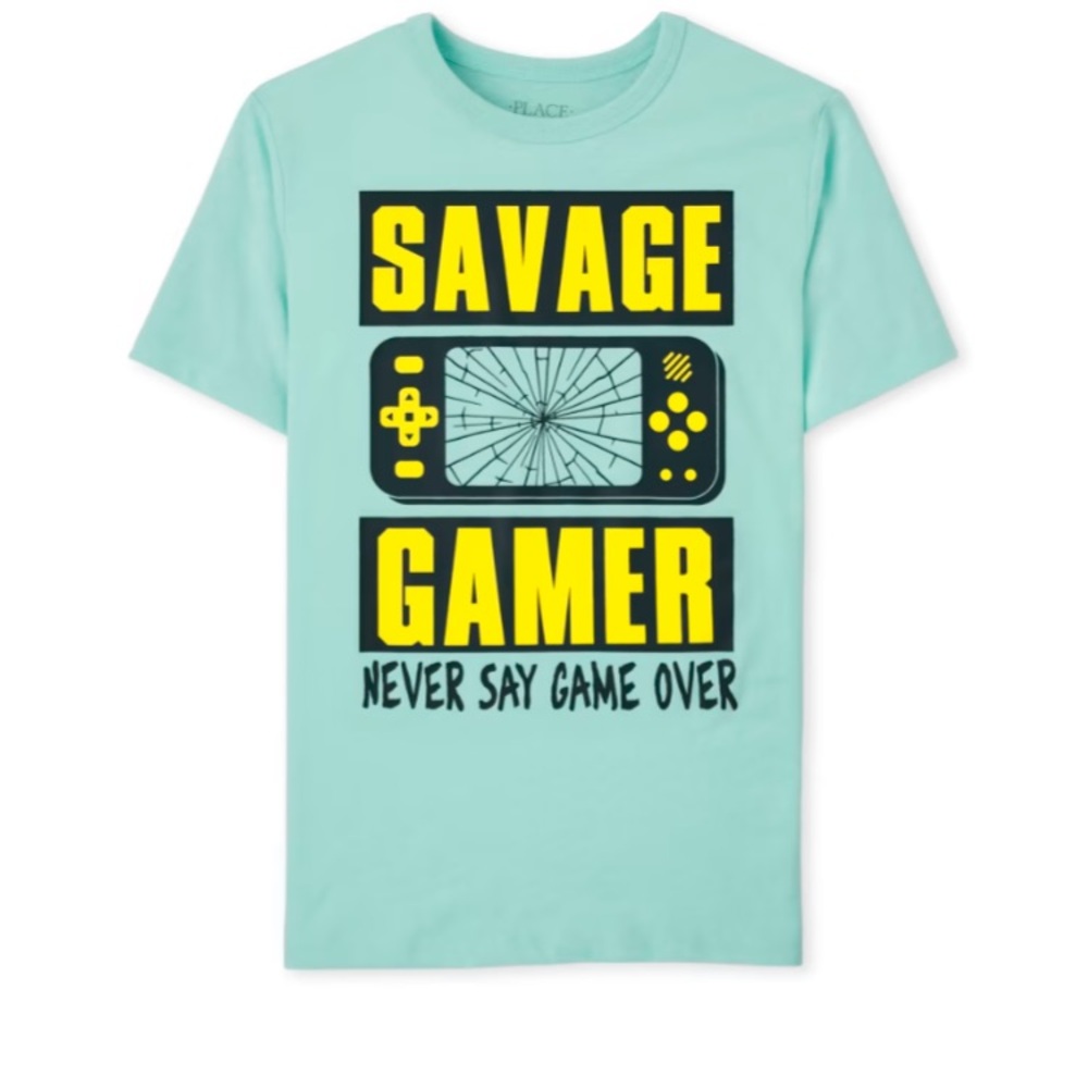 Boys Video Game graphic T-Shirt short sleeve size L 10-12 NWT